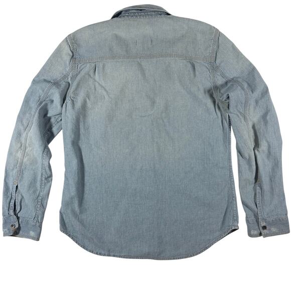 Madewell Women’s Chambray Denim Button Down Shirt Blue 100% Cotton Small - Picture 2 of 8